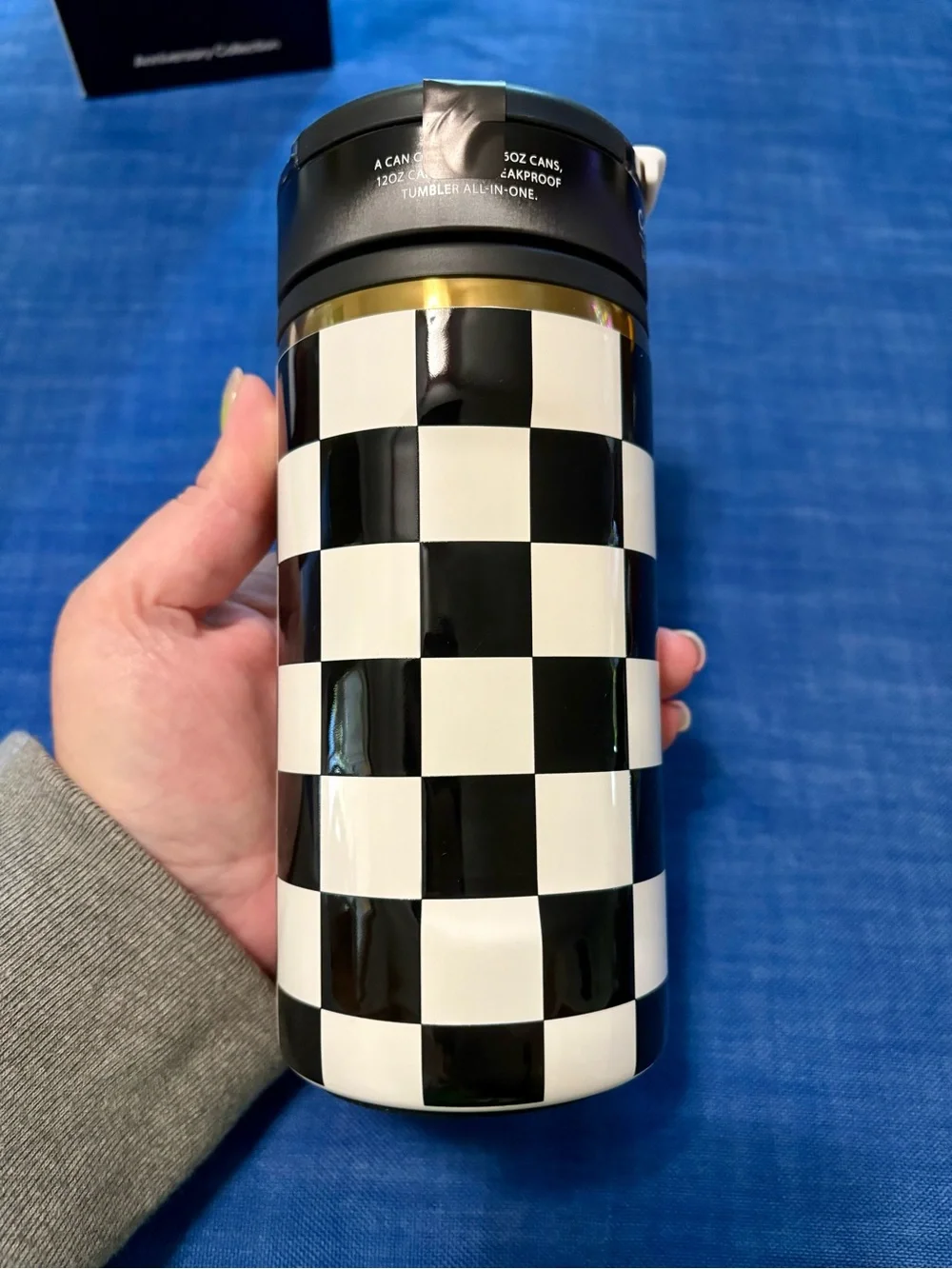 Brumate Royal Checkers 16oz Hopsulator Trio 3-in-1 Can Cooler